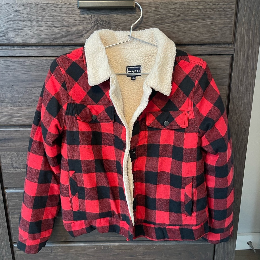 Buffalo Plaid Sherpa Jacket